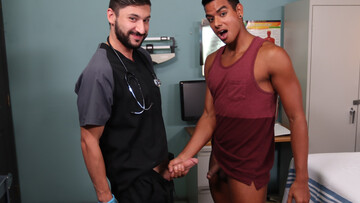 Latino boy lets the horny doctor bang him with his extra big cock
