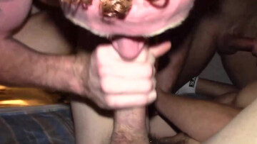 Hairy man fucks young gay couple and shows them a great threesome time