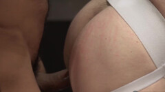 Horny DILF lets curious young men fuck his ass in a rough threesome