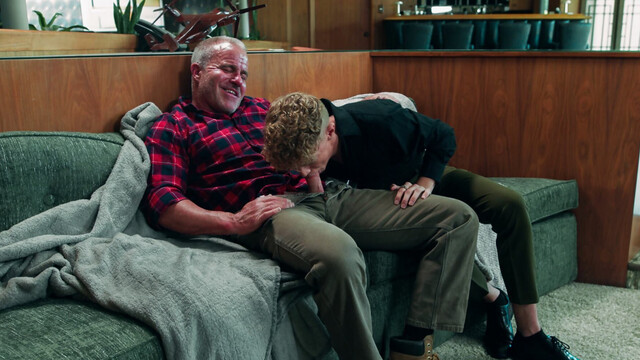 DILF penetrates sexy stepson's ass in homemade gay romance