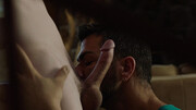 Young man stands naked and tried up for stepdad to fuck him big time