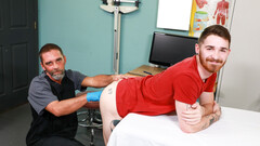 DILF exams young man's ass a little too intimate