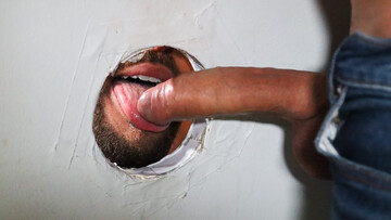 Arab dude tries glory hole gay kinks with a random dude