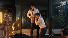 Young lads pose hot in luxury hardcore gay sex in the soft sheets