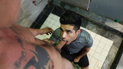 Latino with a cute face is getting it after the workout