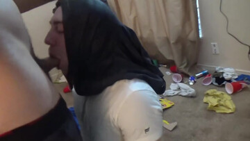 Dude with bleached hair is banged by a couple of pervs