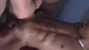 Asian dude and his tattooed friend are making love