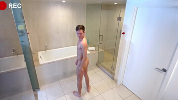 Jeremiah Cruze and Dakota Wonders get wet in the shower