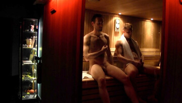 Romantic gay encounter at the sauna with Kameron Frost and Rafael Smith