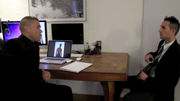 Horny manager fucks the new guy at the office until the last drops