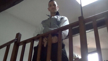 Sporty dude welcomes his friend over for some real cam sex