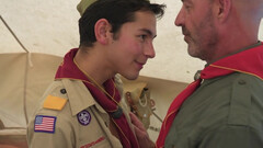 Twink gets ass fucked during camping by drill instructor