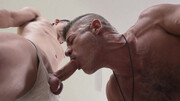 DILF gets fucked by young college lads in merciless threesome