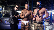 Black hunk endures merciless white inches in restless role play