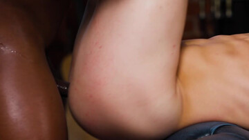 Tall black athlete going balls deep in a big booty teen