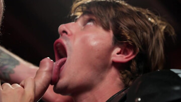 Wearing his shoulder pads while sucking and fucking