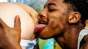 Black man with a fit figure is banging a tattooed bottom