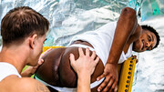 Black man with a fit figure is banging a tattooed bottom