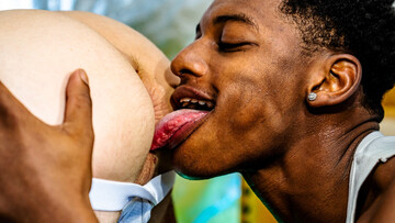 Black man with a fit figure is banging a tattooed bottom
