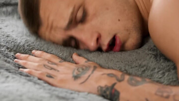 Going deep in that tight asshole before cumming in him