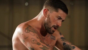 The mobster examines a submissive man with a great bum