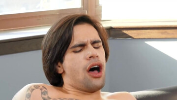 Cute lad with long hair gets rimmed and fucked raw