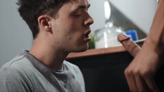 Twink feels entire cock in the tiny ass for full anal romance