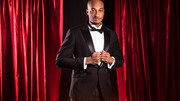 Black men in hot suits pose hot in sexy gay duo