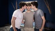 Steamy boys go full mode in sexy homemade threesome