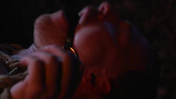 Submissive guy receives heavy blowjob and handjob in rough fetishes