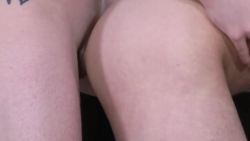 Blonde boy sucks cock wet before he puts it in the ass