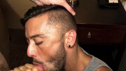 Naked gay lover gives perfect blowjob until the man fucks his ass