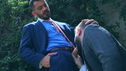 Horny men in elegant suits share restless gay romance