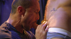 Muscular men play rough bondage games together in sensational positions