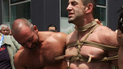 PUBLIC humiliation session for a jacked-up slave