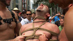 PUBLIC humiliation session for a jacked-up slave