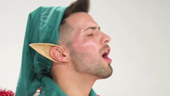Appealing men play rough Christmas games in bondage perversions