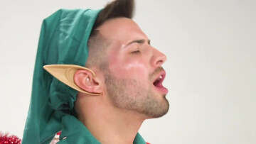 Appealing men play rough Christmas games in bondage perversions