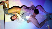 Bareback fucking with moody lighting and two hot men