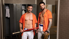 Muscular baseball players share something else in their intimate duo