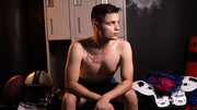 Horny boys fuck at the locker room after a nice foreplay