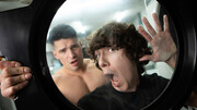 Nude boys share deep anal moments at the laundromat