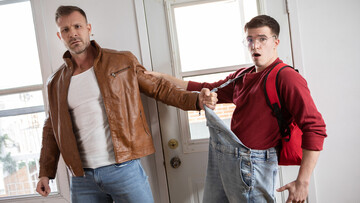 Stepdad teaches gay stepson proper ways to fuck and swallow