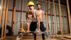 Muscular workers fuck in the ass and share everything on camera