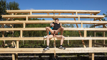 Hot boys enjoy a sunny fuck in outdoor until they get creamy