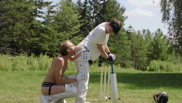 Young lads stop their cricket game to fuck in the ass