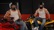 Sexy lads use the bike to increase sexiness in their gay anal play