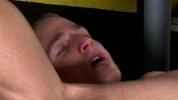 Pumping the asshole of his gym buddy in the missionary pose