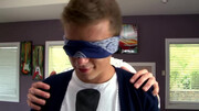 Blindfolded and giving a blowjob to his boyfriend