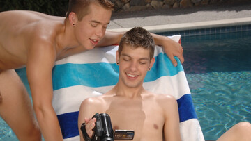 Stepdad fucks teen stepson and his friend in sunny gay threesome